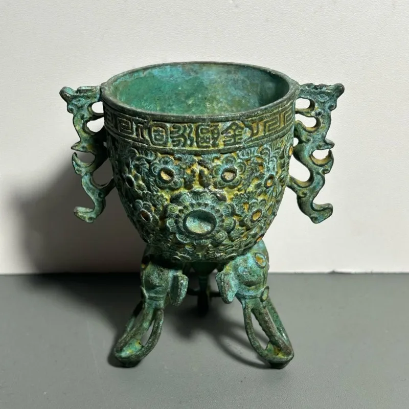 Antique Bronze Ritual Cup Doub - огляд і ціна Collectible Vintage Wine