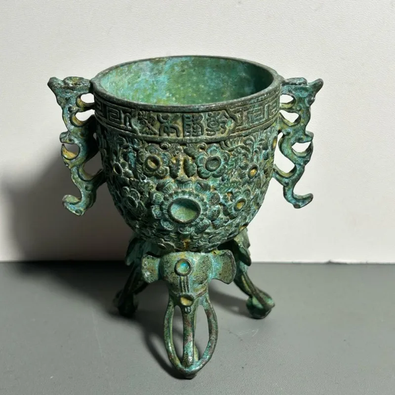 Antique Bronze Ritual Cup Doub - огляд і ціна Collectible Vintage Wine