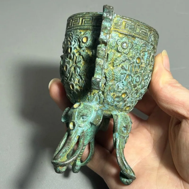 Antique Bronze Ritual Cup Doub - огляд і ціна Collectible Vintage Wine