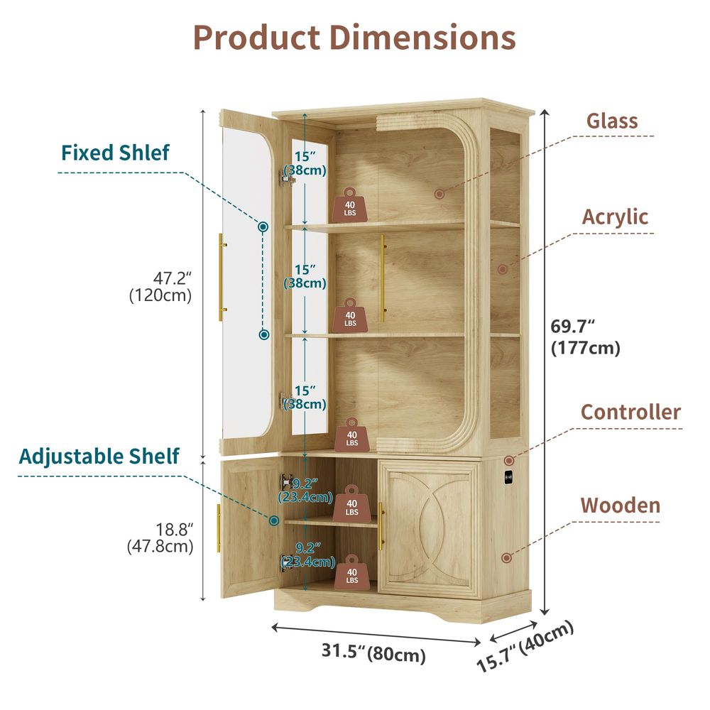 Display Cabinet with Glass Doo - огляд і ціна Collectible Collection