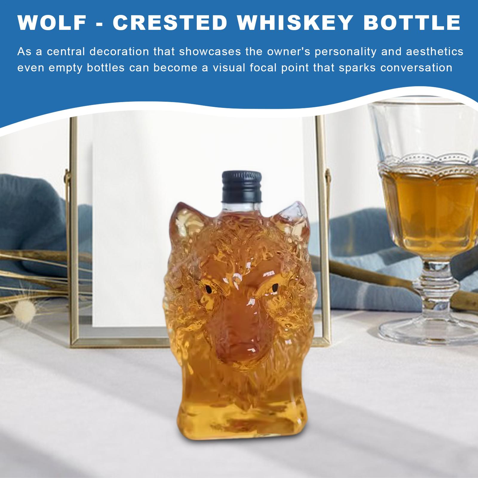 Whiskey Bottle Wolf Shape Wine - огляд і ціна Collectible Vintage Wine