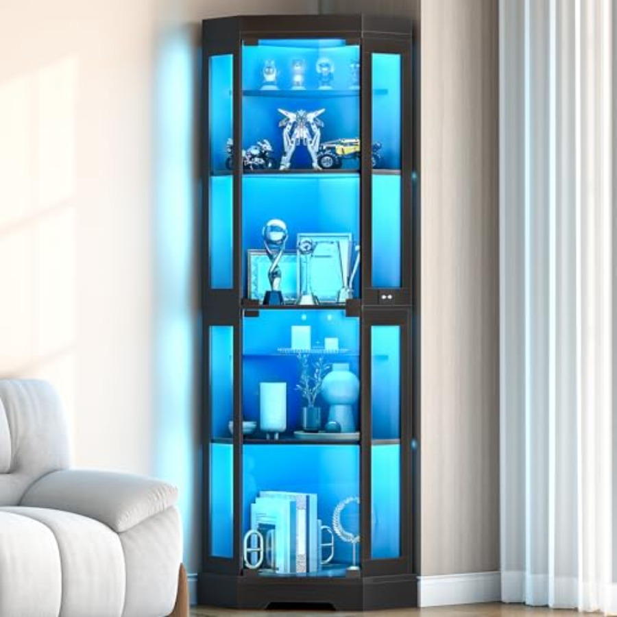 Corner display cabinet with te - огляд і ціна Collectible Collection