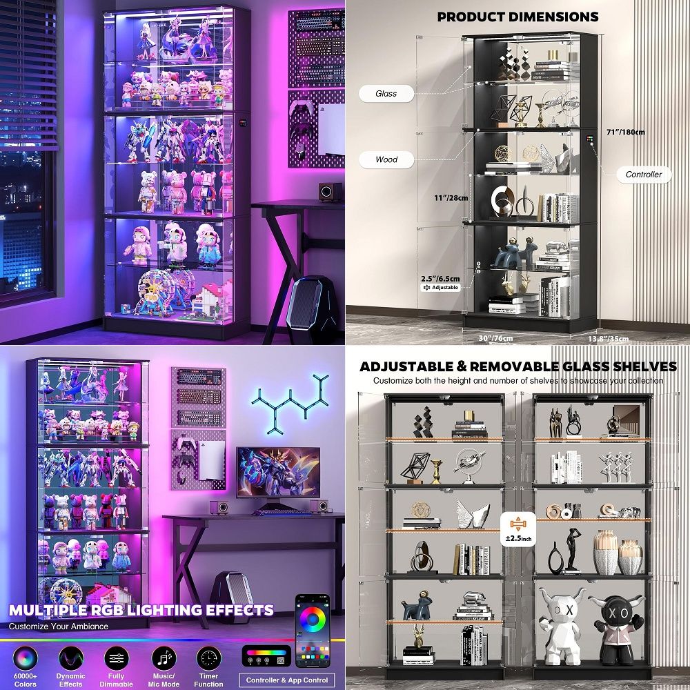 Display Cabinet with Glass Doo - огляд і ціна Collectible Collection