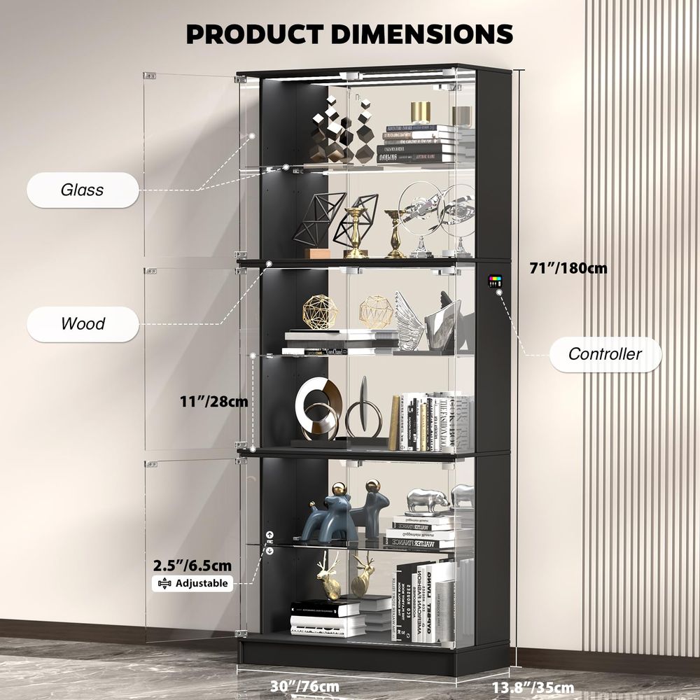Display Cabinet with Glass Doo - огляд і ціна Collectible Collection