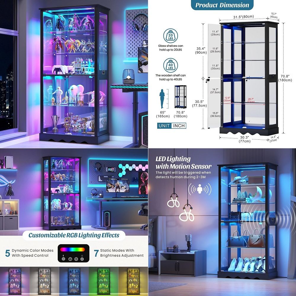 Display Cabinet with Glass Doo - огляд і ціна Collectible Collection