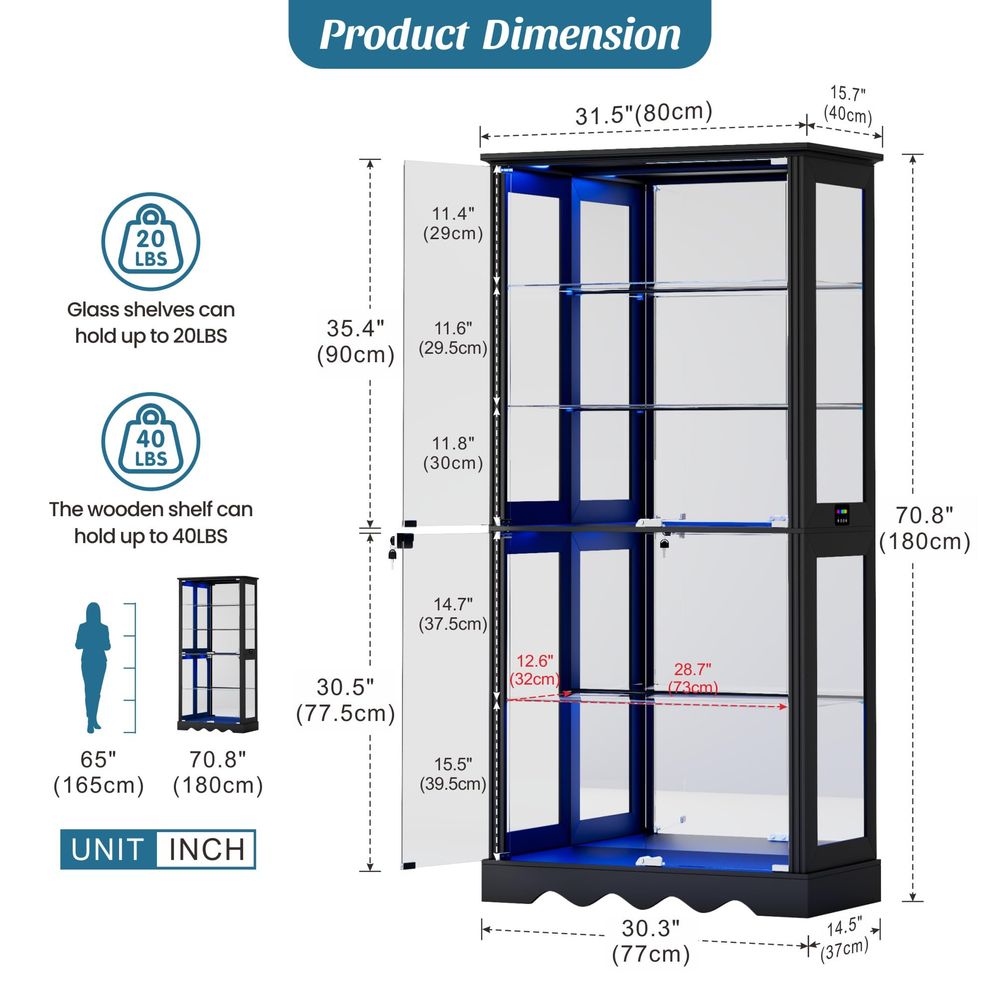 Display Cabinet with Glass Doo - огляд і ціна Collectible Collection