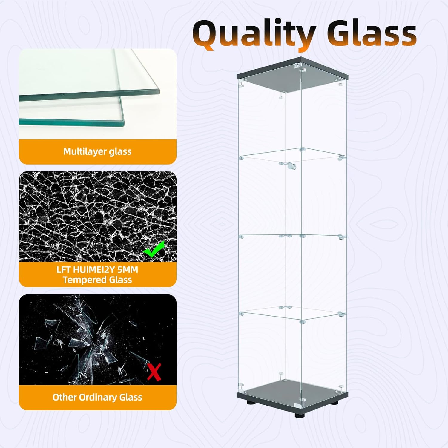 Glass Display Cabinet With Loc - огляд і ціна Collectible Collection