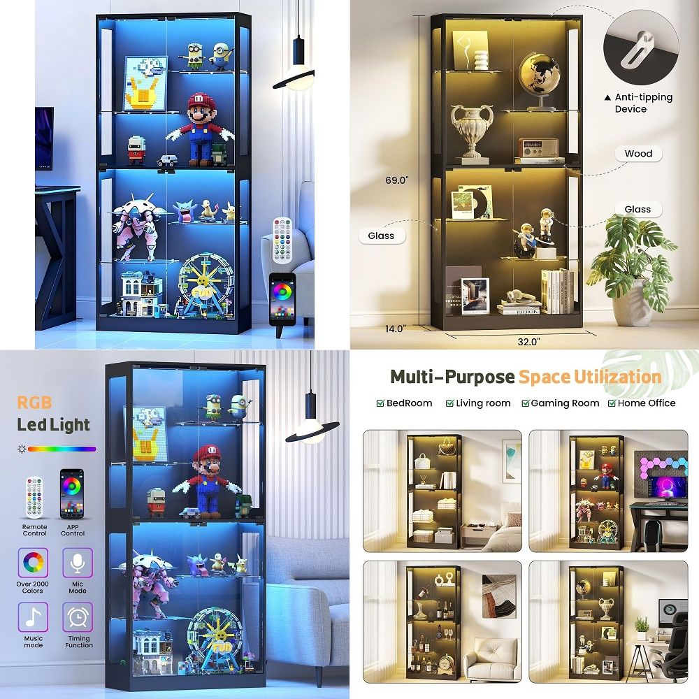 Display Cabinet with Glass Doo - огляд і ціна Collectible Collection
