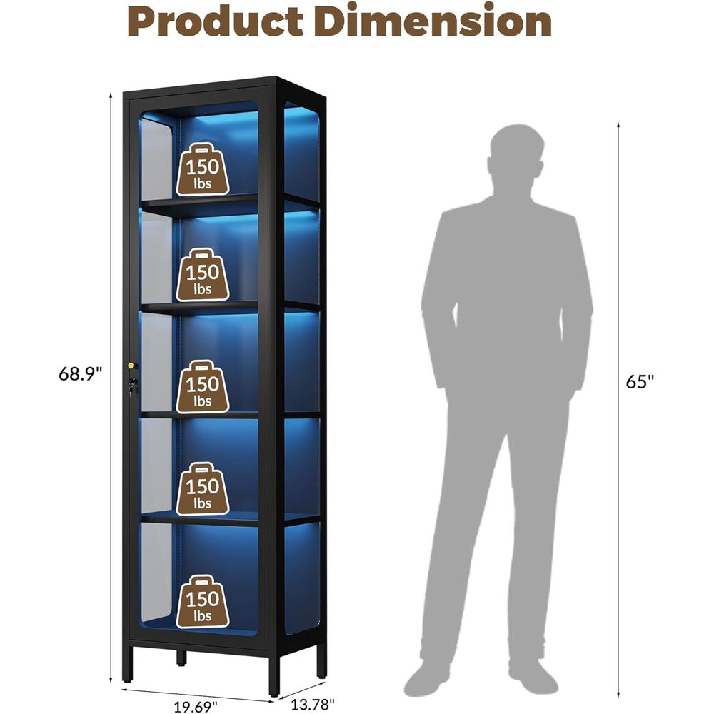 69 Glass Display Cabinet with  - огляд і ціна Collectible Collection