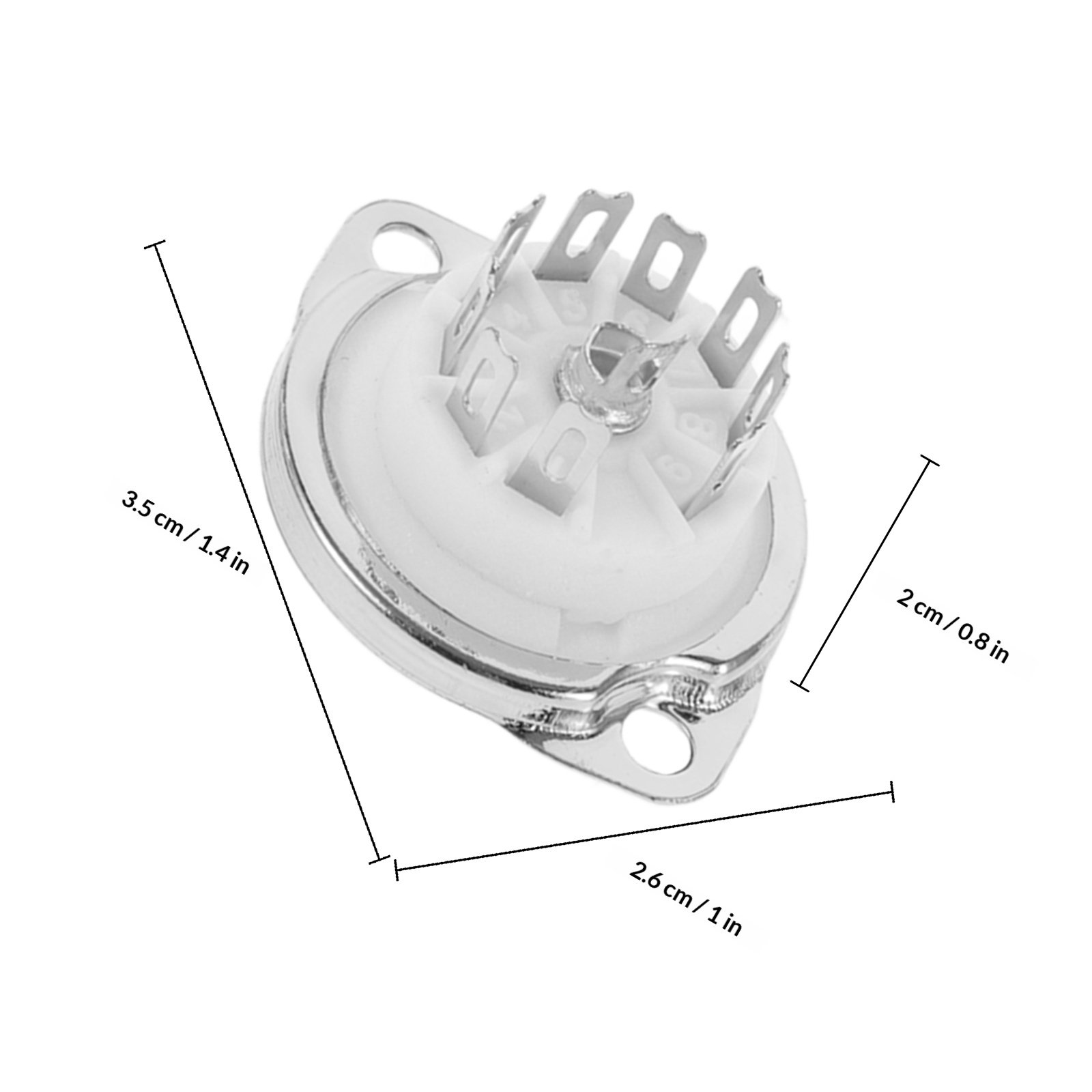 4Pcs 9-Pin Ceramic Tube Socket - огляд і ціна Tube Amplifier Part
